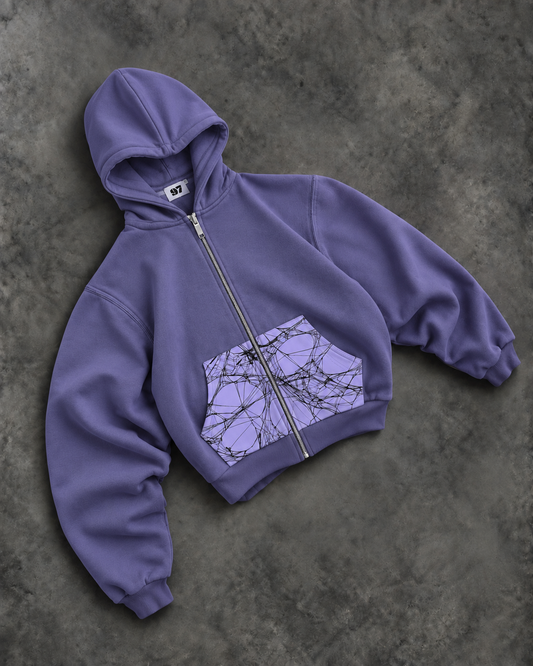 Mamba “Purple Rain” Zip-Up Hoodie — Caught in the Web